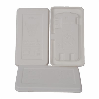 Empaquetado de caja de teléfono móvil moldeado en pulpa